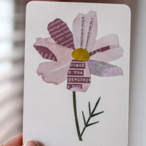 Kaartje 'Collage cosmea'